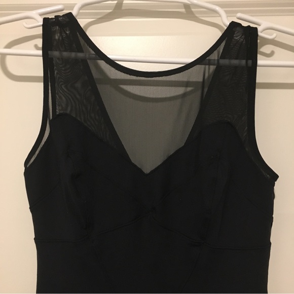 Bebe Bodycon Peplum Hip Flare Mini Sleeveless Sheer Little Black Dress, Small - Picture 6 of 9